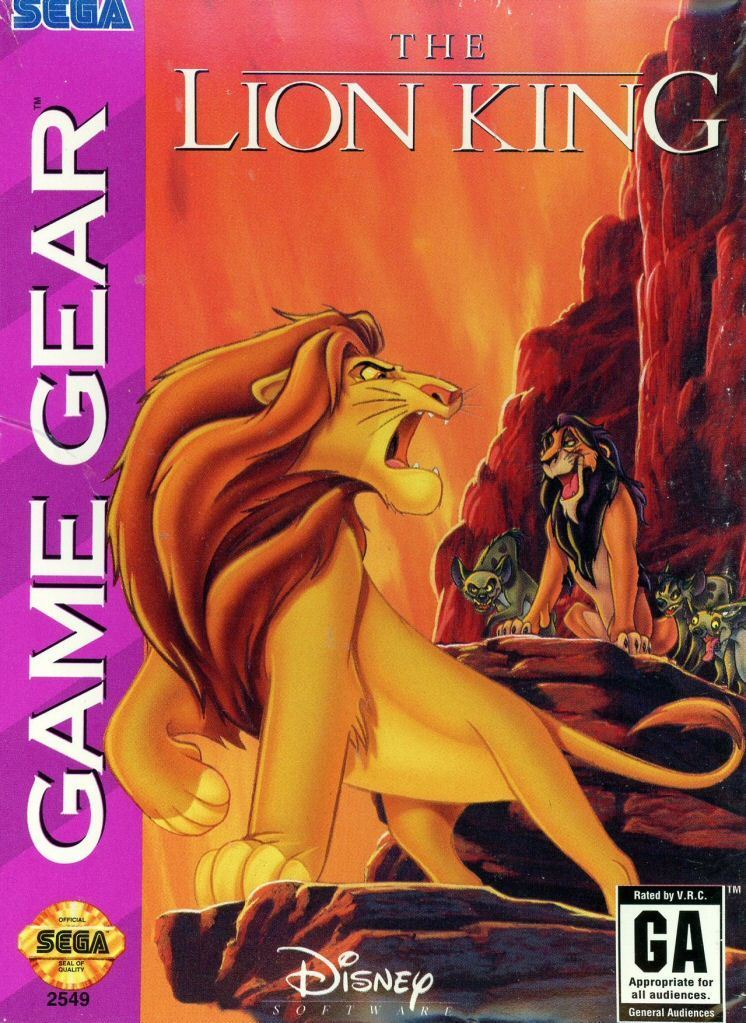 The Lion King Front Cover - Sega Game Gear Pre-Played