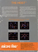 The Heist Back Cover - ColecoVision Pre-Played