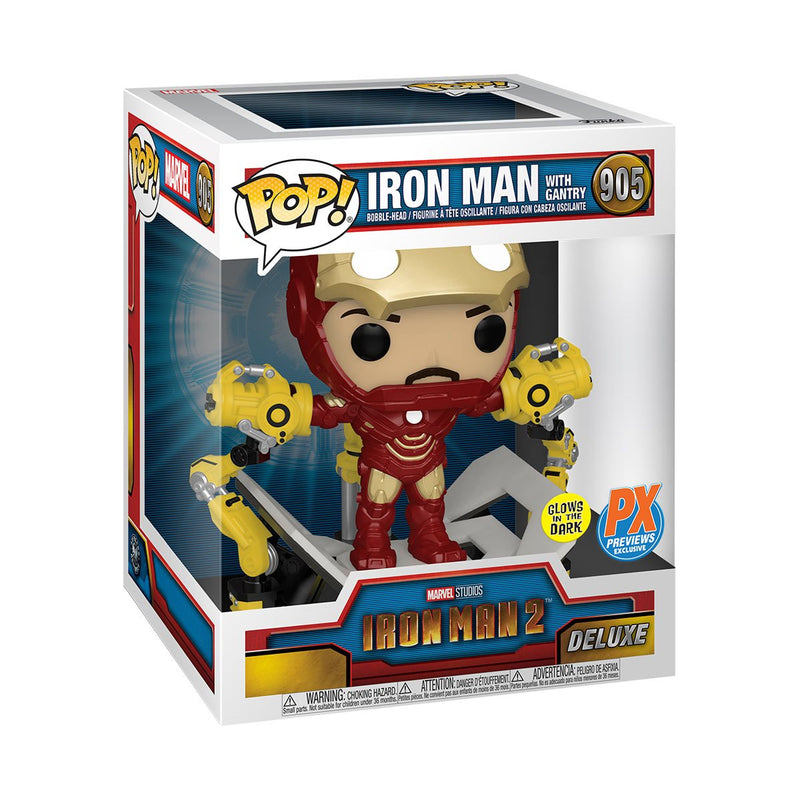 Pop! Deluxe: Marvel Iron Man 2 - Iron Man MK IV with Gantry Glow-In-the-Dark Previews Exclusive