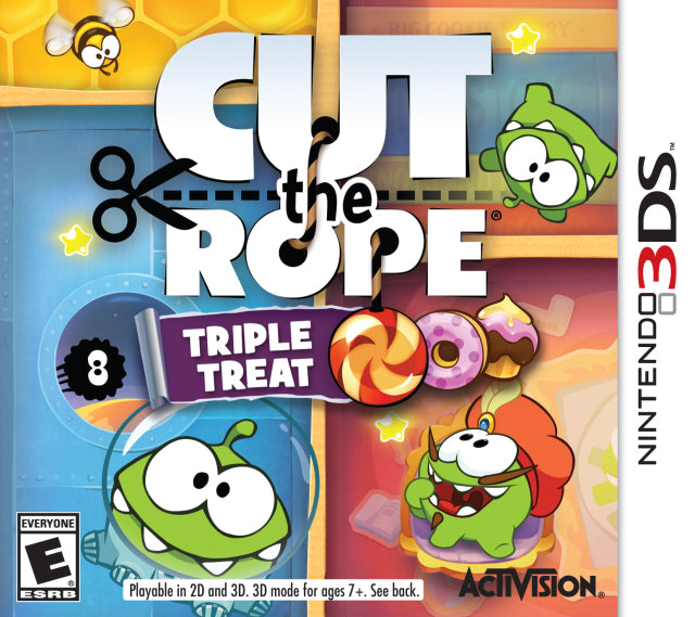Cut the Rope Triple Treat Front Cover - Nintendo 3DS Pre-Played