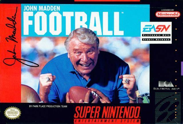 John Madden Football Front Cover - Super Nintendo  SNES Pre-Played