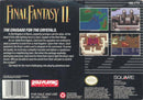 Final Fantasy 2 Back Cover - Super Nintendo, SNES Pre-Played
