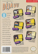 Deja Vu Back Cover - Nintendo Entertainment System NES Pre-Played