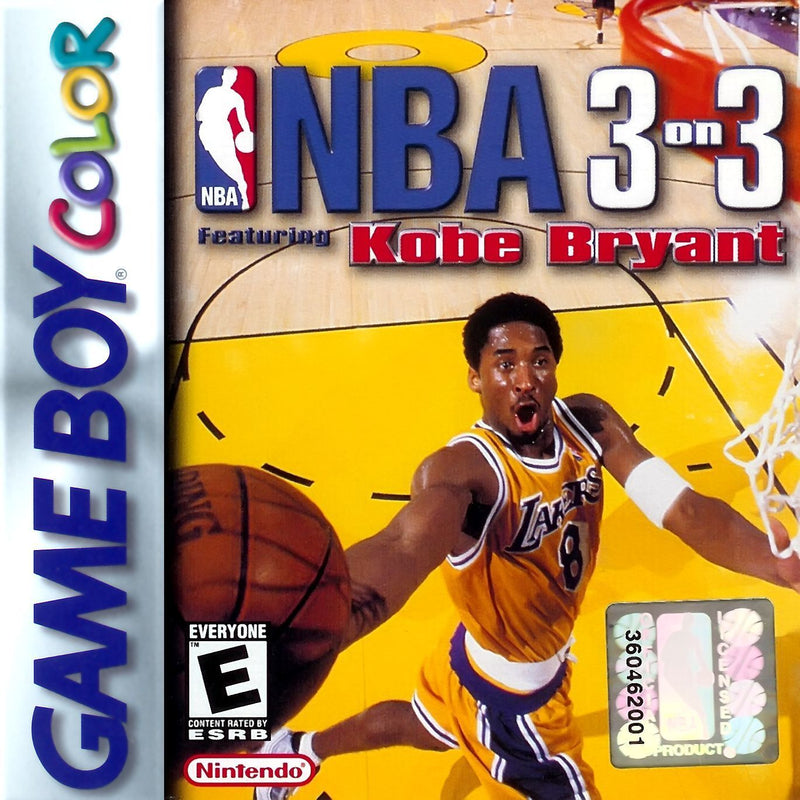 NBA Kobe Bryant 3 on 3 Front Cover - Nintendo Gameboy Color Pre-Played