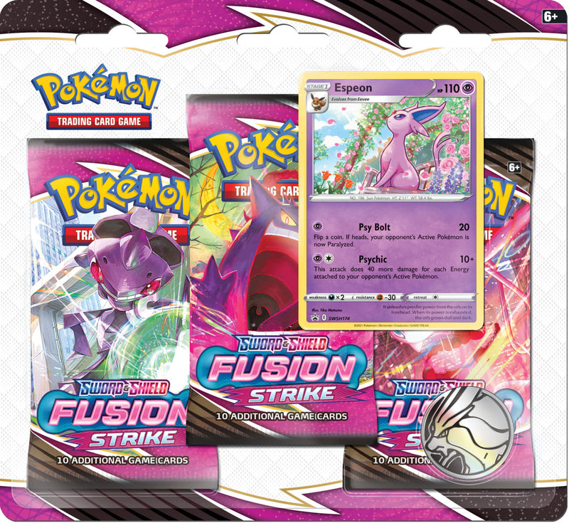 Fusion Strike Three-Booster Blister - Pokemon TCG