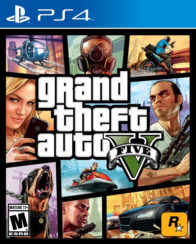 Grand Theft Auto 5 Front Cover - Playstation 4 Pre-Played