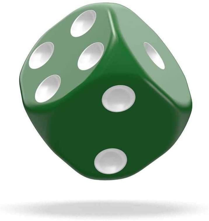 Solid Green D6 12mm (36) - Oakie Doakie Dice