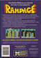 Rampage Back Cover - Nintendo Entertainment System, NES Pre-Played