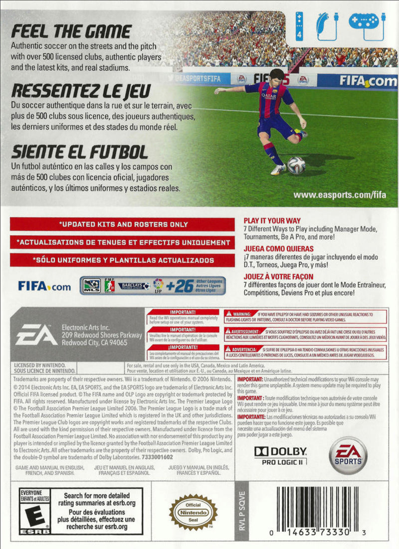 FIFA 15  - Nintendo Wii Pre-Played