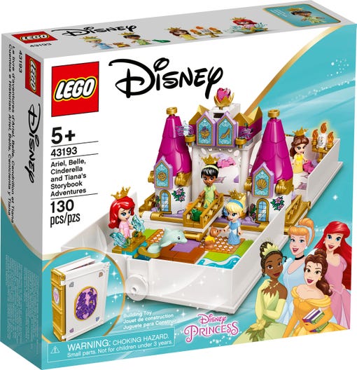 Lego Disney Ariel, Belle, Cinderella and Tiana's Storybook Adventures 43193