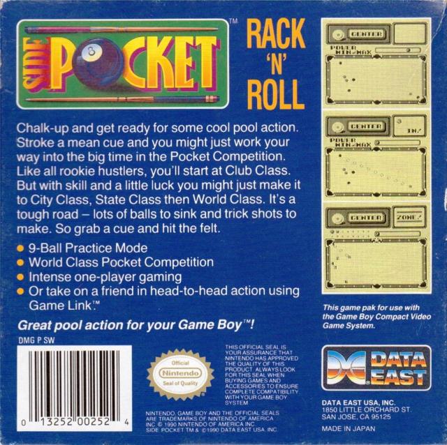 Side Pocket Back Cover - Nintendo Gameboy Pre-Played