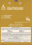 Canyon Bomber Back Cover - Atari Pre-Played