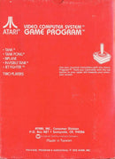 Combat Back Cover - Atari Pre-Played