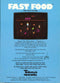 Fast Food Back Cover - Atari Pre-Played