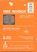Yars' Revenge Back Cover - Atari Pre-Played