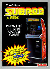 Subroc with Manual Front Cover - ColecoVision Pre-Played