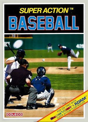 Super Action Baseball with Manual Front Cover - ColecoVision Pre-Played