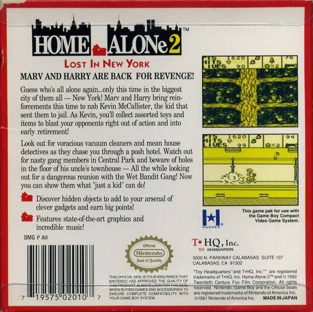 Home Alone 2 - Nintendo Gameboy Pre-Played