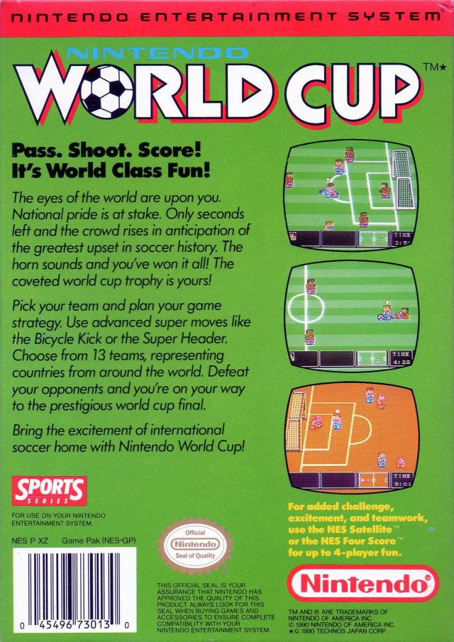 Nintendo World Cup Back Cover - Nintendo Entertainment System, NES Pre-Played