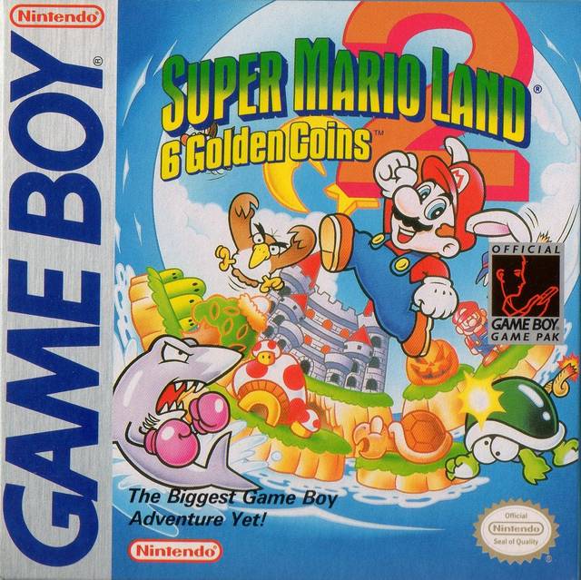 Super Mario Land 2: 6 Golden Coins Front Cover - Nintendo Gameboy Pre-Played