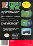 Tecmo Bowl Back Cover - Nintendo Entertainment System, NES Pre-Played
