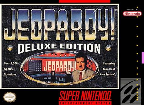 Jeopardy Deluxe Front Cover - Super Nintendo, SNES Pre-Played