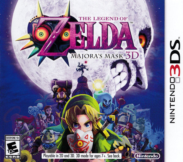 Legend of Zelda Majora's Mask 3D Front Cover - Nintendo 3DS Pre-Played