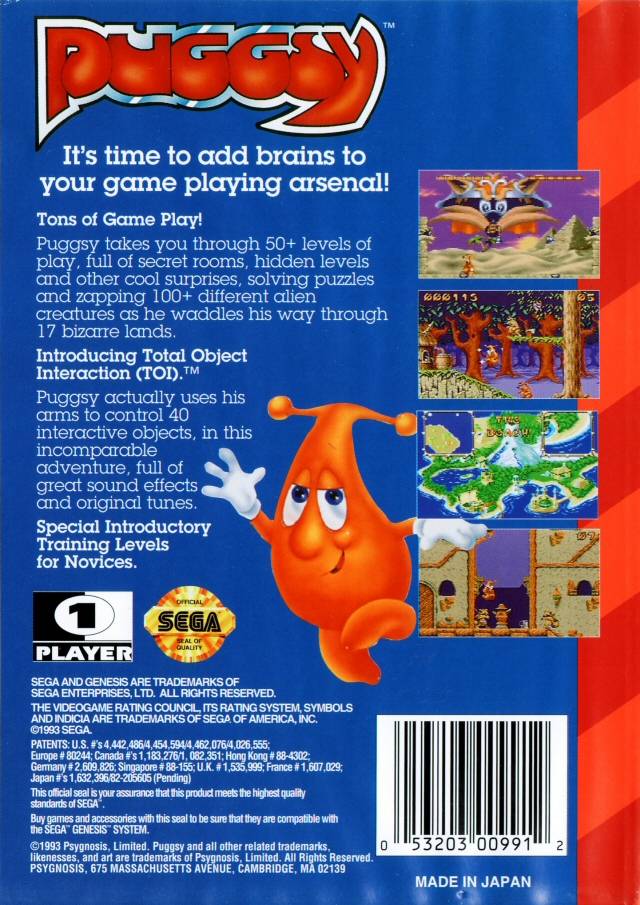 Puggsy - Sega Genesis Pre-Played