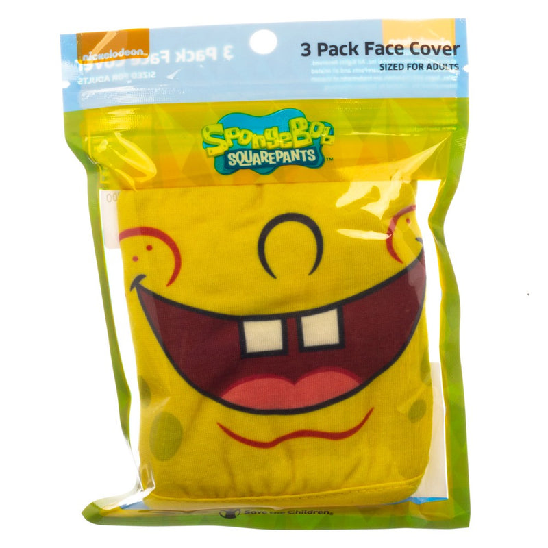 Spongebob 3 Pack Adjustable Face Covers