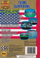 Tecmo Super Bowl Back Cover - Sega Genesis Pre-Played