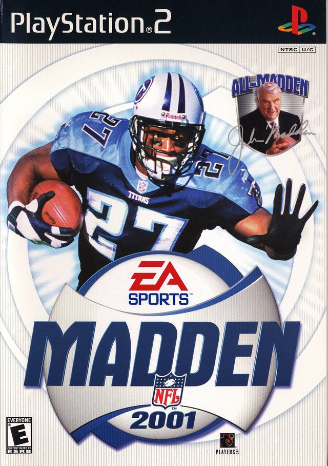 Madden 2001 Front Cover - Playstation 2 Pre-Played