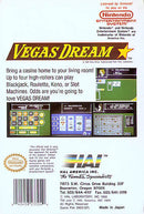 Vegas Dream Back Cover - Nintendo Entertainment System, NES Pre-Played