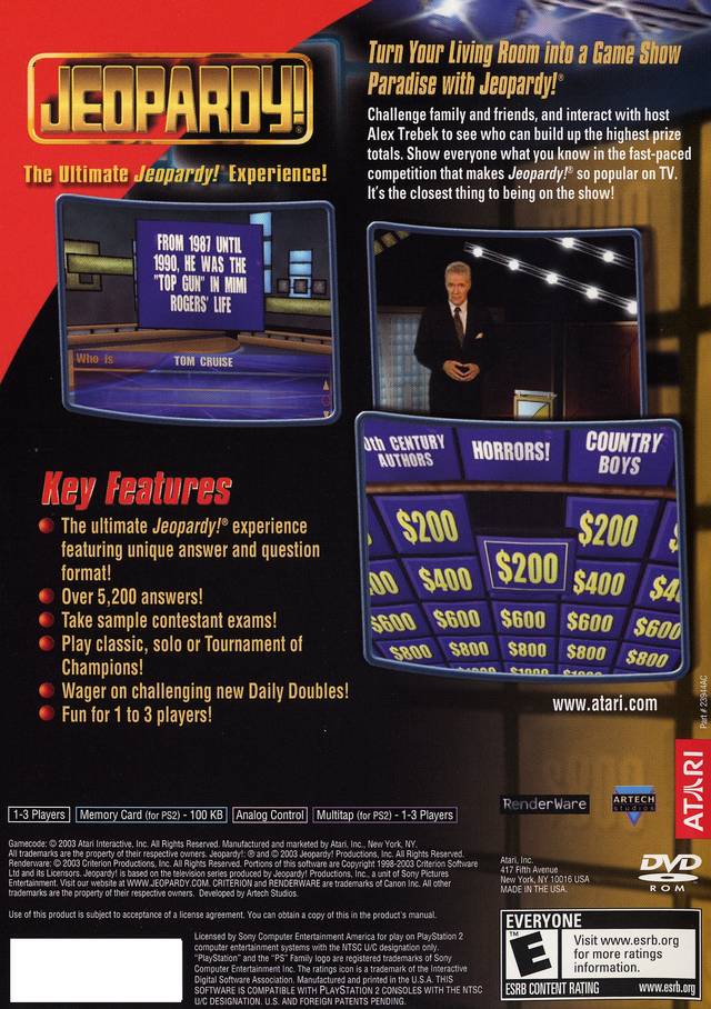 Jeopardy - Playstation 2 Pre-Played