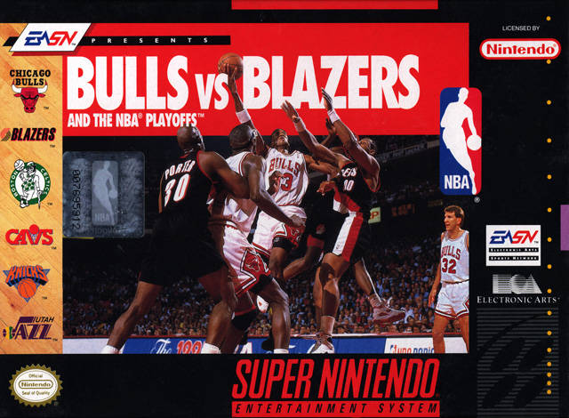 Bulls vs. Blazers and the NBA Playoffs - Super Nintendo, SNES Pre-Played