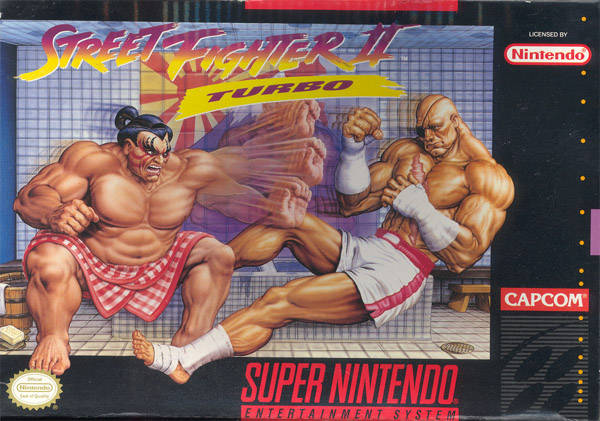 Street Fighter 2 Turbo Front Cover - Super Nintendo, SNES Pre-Played