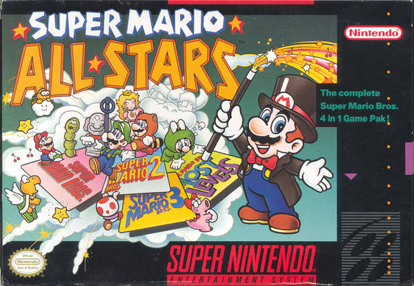 Super Mario All Stars Front Cover - Super Nintendo, SNES Pre-Played