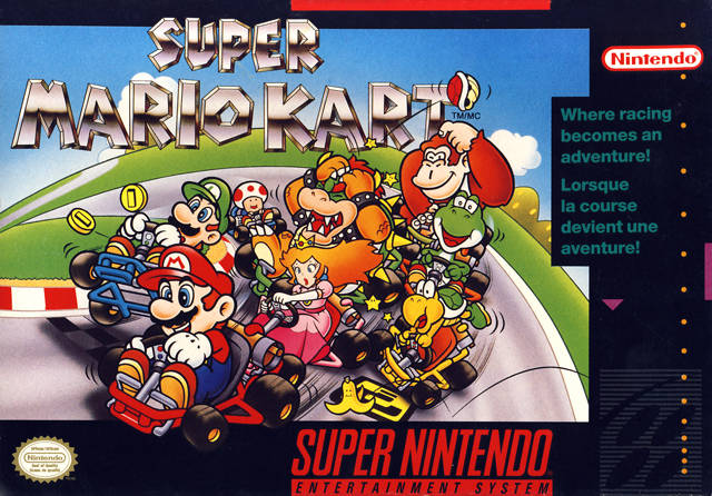 Super Mario Kart Front Cover - Super Nintendo, SNES Pre-Played 