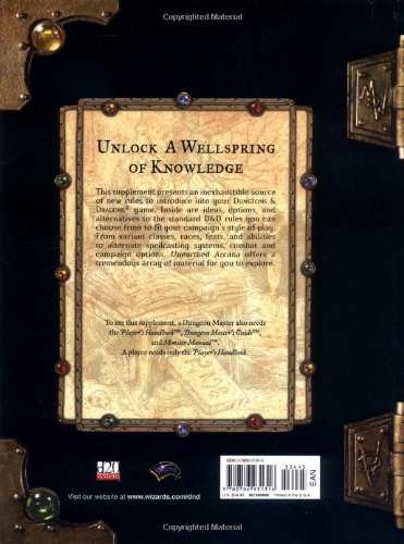 Unearthed Arcana Back Cover - Dungeons and Dragons 3.5 Edition Pre-Played