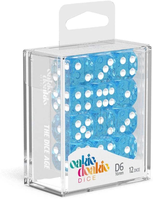 Speckled Light Blue D6 16mm (12) - Oakie Doakie Dice