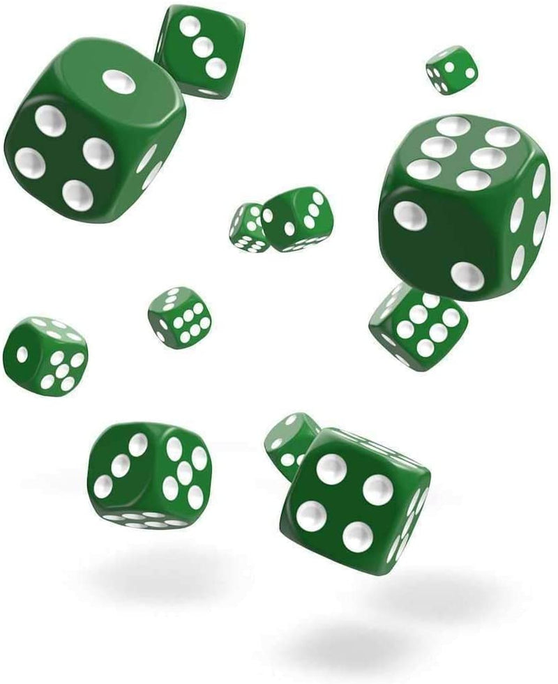 Solid Green D6 12mm (36) - Oakie Doakie Dice