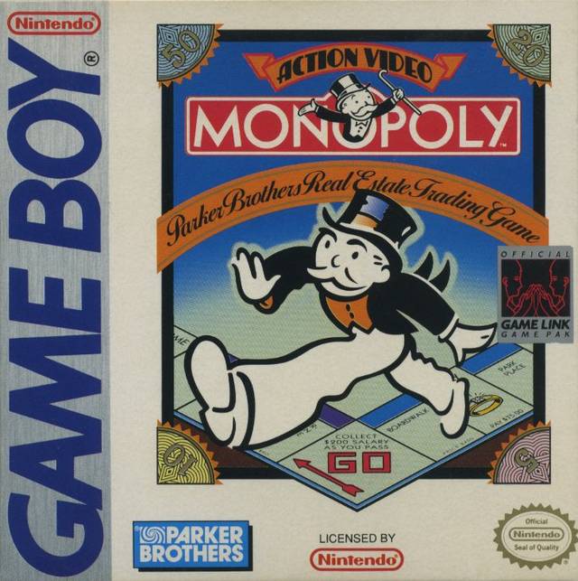 Action Video Monopoly Front Cover - Nintendo Gameboy Pre-Played