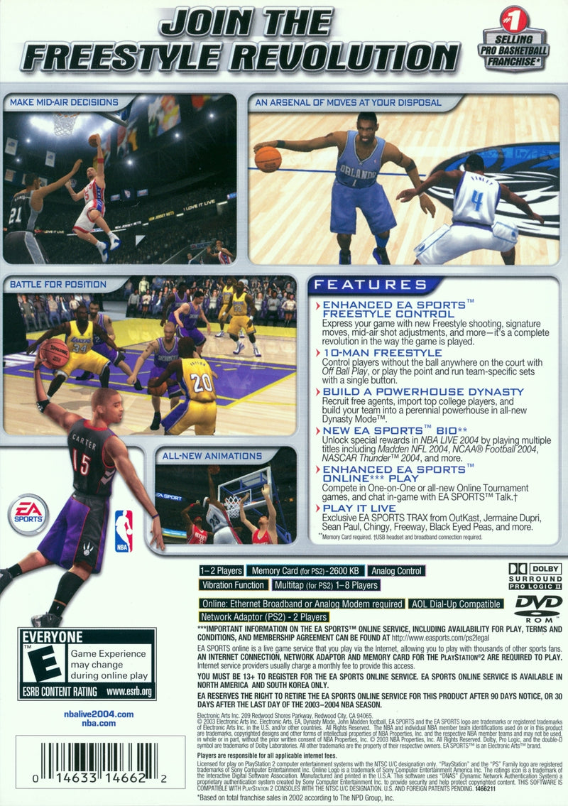 NBA Live 2004 - Playstation 2 Pre-Played
