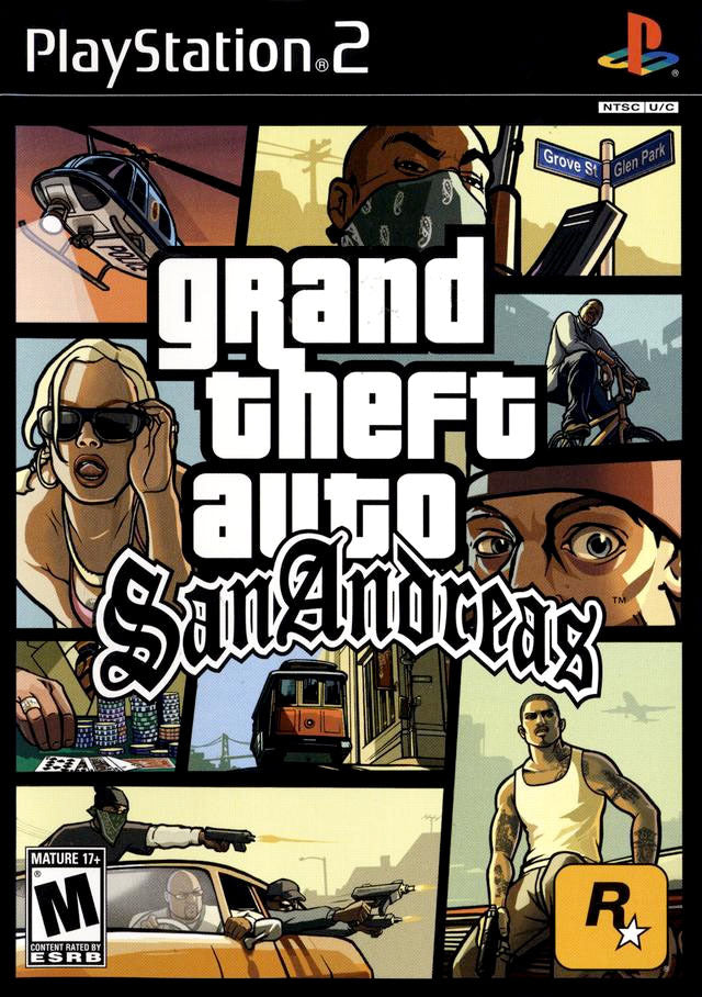 Grand Theft Auto San Andreas Front Cover - Playstation 2 Pre-Played