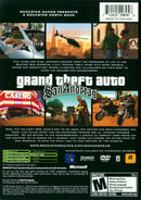 Grand Theft Auto San Andreas Back Cover - Xbox Pre-Played