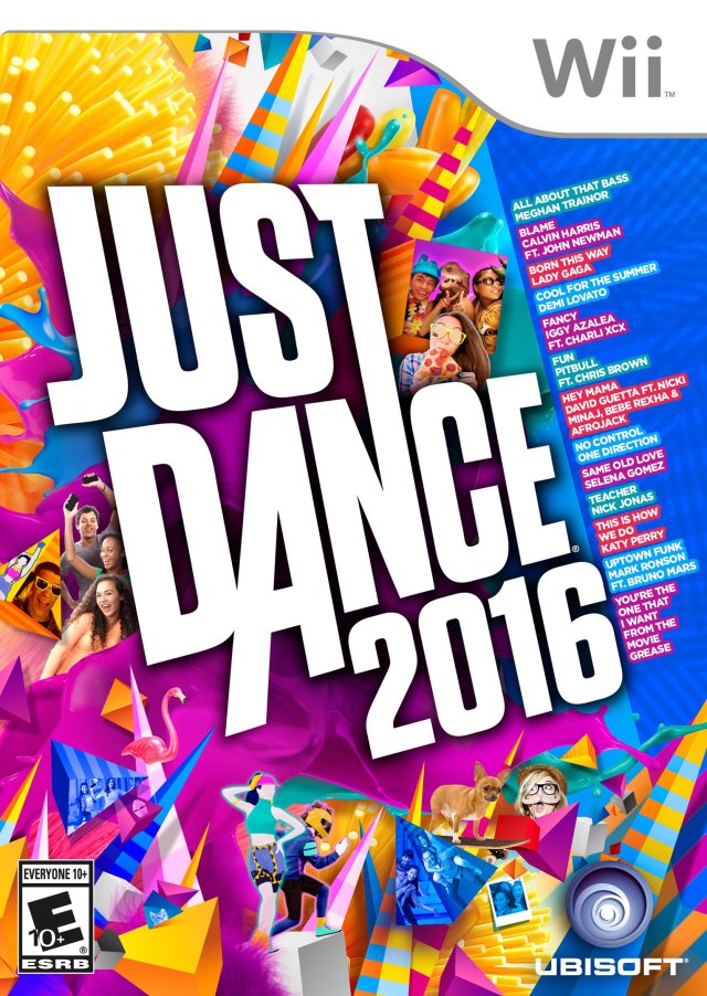 Just Dance 2016 Front Cover - Nintendo Wii Pre-Played