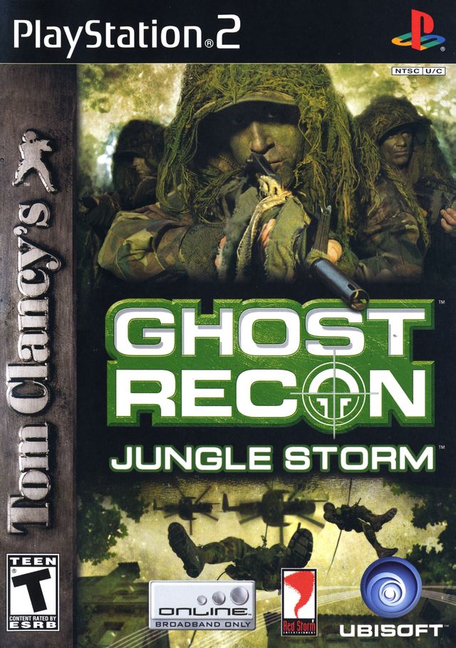 Tom Clancy's Ghost Recon Jungle Storm Front Cover - Playstation 2 Pre-Played