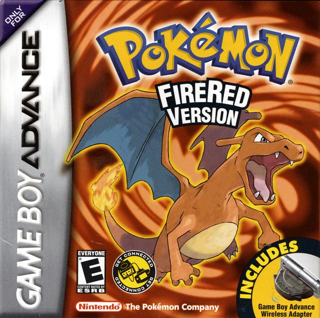 Pokemon Fire Red Version Front Cover - Nintendo Gameboy Advance Pre-Played