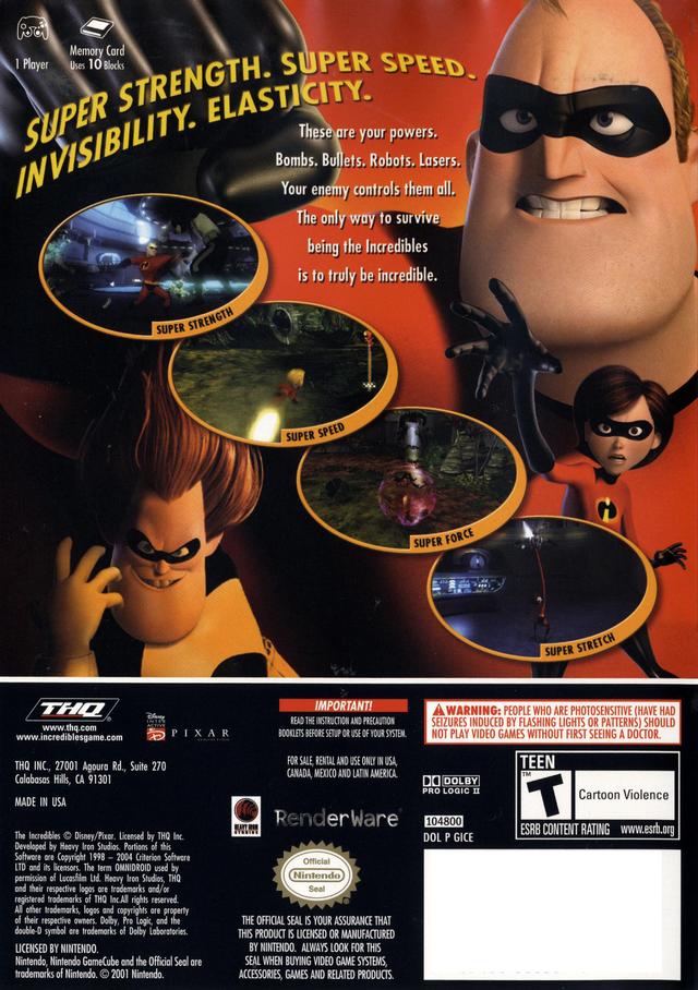 The Incredibles  - Nintendo Gamecube Pre-Played