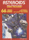 Asteroids Front Cover - Atari Pre-Played
