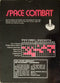 Space War Back Cover - Atari Pre-Played